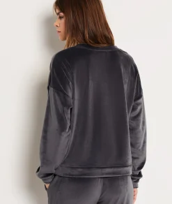 Etam Sweat de pyjama en velours ANTHRACITE Cheap