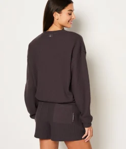 Etam Sweat de pyjama gaufré NOIR Shop