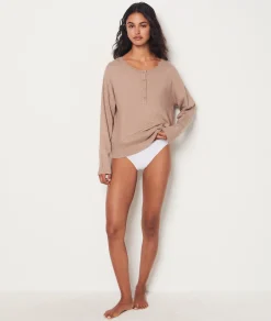 Etam Sweater with Button Details TAUPE Discount