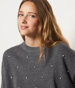 Etam Sweater with Rhinestones GREY Store