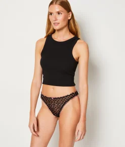 Etam Tanga bloomer en tulle irisé NOIR Online