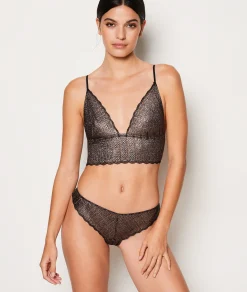 Etam Tanga en dentelle irisé CUIVRE Clearance