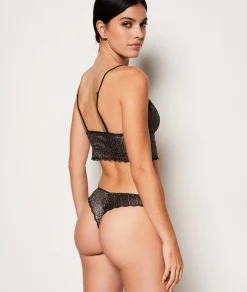 Etam Tanga en dentelle irisé CUIVRE Clearance