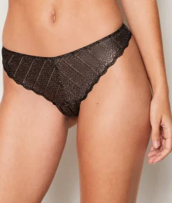 Etam Tanga en dentelle irisé CUIVRE Clearance