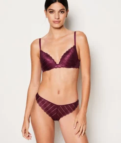 Etam Tanga en dentelle irisé PRUNE Cheap