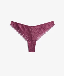 Etam Tanga en dentelle irisé PRUNE Cheap