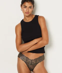 Etam Tanga en dentelle irisé OR Cheap