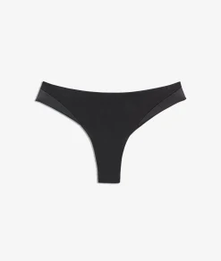 Etam Tanga en microfibre satiné NOIR Hot