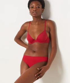 Etam Tanga high leg en microfibre ROUGE Flash Sale