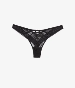 Etam Tanga in Tulle and Lace BLACK Best