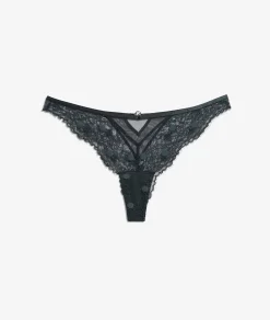 Etam Tanga in Tulle and Lace KHAKI Cheap