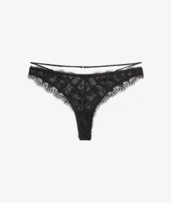 Etam Tanga Tulle and Lace BLACK Flash Sale
