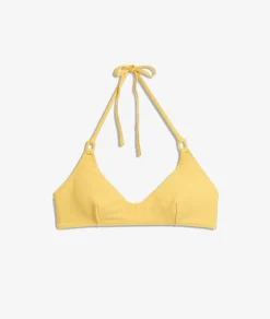 Etam Textured Bikini Top Bralette with Ring Details SUNYELLOW Fashion