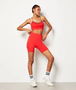 Etam Textu Sports Cyclist Shorts RED Hot