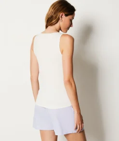 Etam Thermal knit camisole ECRU Cheap