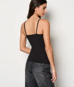 Etam Thermal knit camisole BLACK Store