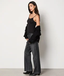 Etam Thermal knit camisole BLACK Store