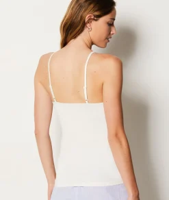 Etam Thermal knit camisole ECRU Clearance