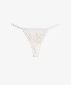 Etam Thong in Embroidered Tulle ECRU Flash Sale