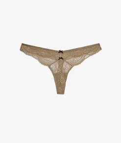 Etam Thong in Lace KHAKI Cheap