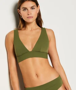 Etam Triangle Bikini Top KAKI Flash Sale