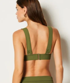 Etam Triangle Bikini Top KAKI Flash Sale