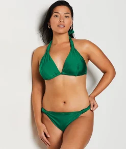 Etam Triangle Bikini Top EMERALD Clearance