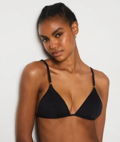 Etam Triangle Bikini Top BLACK Discount