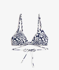 Etam Triangle Bikini Top to Tie MARINE Sale