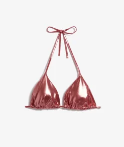 Etam Triangle Bikini Top with Mirror Effect GRENADINE Cheap