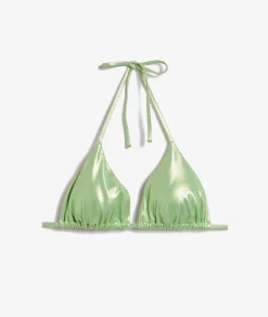 Etam Triangle Bikini Top with Mirror Effect ANISEABSINTHE Online