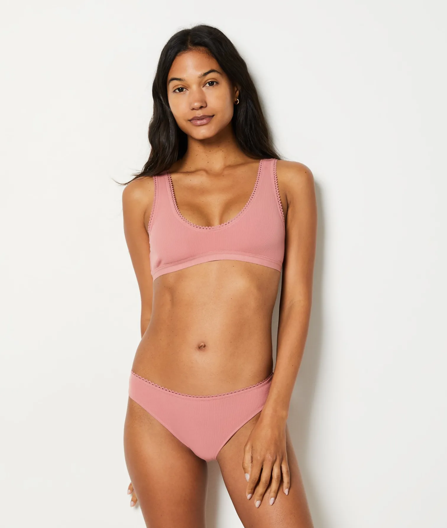 Etam Triangle Bralette in Cotton ROSE Store