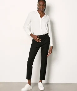 Etam Trousers with a cigarette cut BLACK New