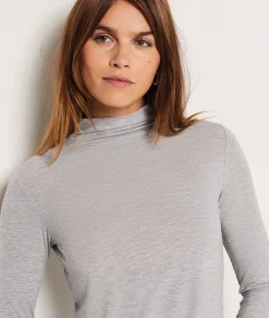 Etam T-shirt col roulé manches longues maille thermique GRISCLAIR Best