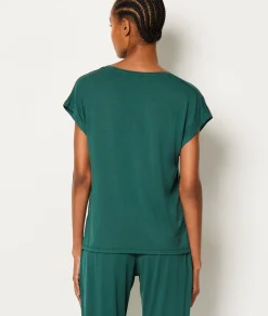 Etam T-shirt de pyjama en modal manches courtes VERTSAPIN Store