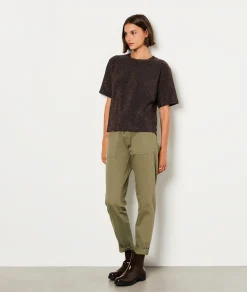 Etam T-shirt manches courtes irisé TAUPE Shop