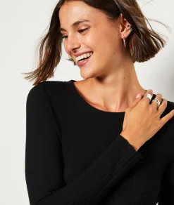 Etam T-shirt manches longues NOIR Discount