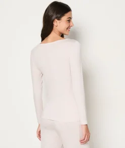 Etam T-shirt manches longues à rayures BEIGE Outlet