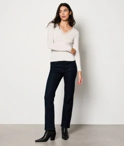 Etam T-shirt manches longues avec cachemire en maille thermique ECRU Cheap