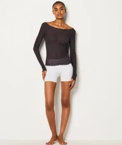Etam T-shirt manches longues côtelé NOIR Sale