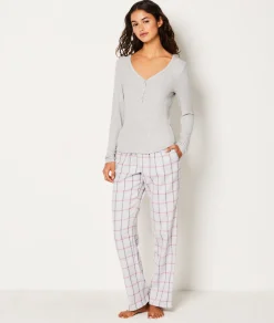 Etam T-shirt manches longues côtelé GRIS Discount