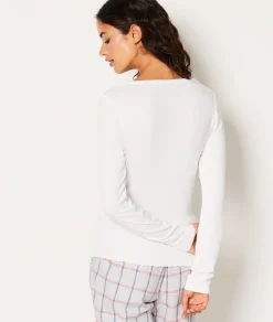 Etam T-shirt manches longues côtelé ECRU Cheap