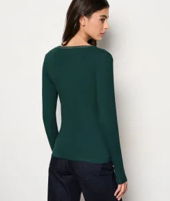 Etam T-shirt manches longues maille thermique VERTSAPIN Store