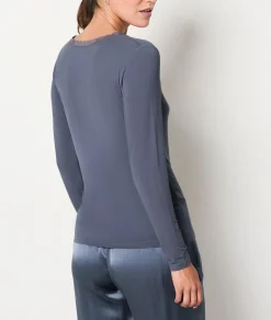 Etam T-shirt manches longues maille thermique ARGENT Best