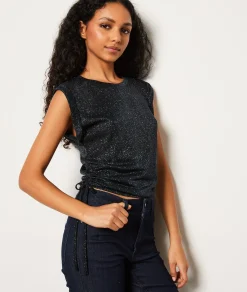 Etam T-shirt sans manches à paillettes VIOLET Store