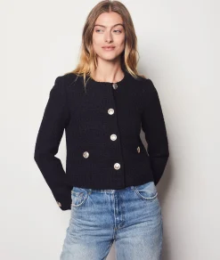 Etam Tweed-effect Jacket BLACK Store
