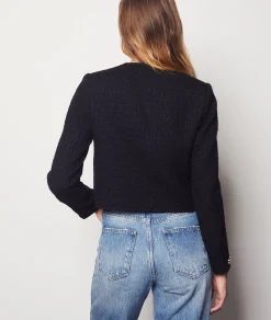 Etam Tweed-effect Jacket BLACK Store