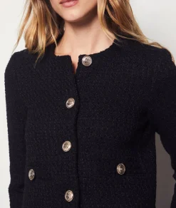 Etam Tweed-effect Jacket BLACK Store