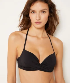 Etam Underwired Push-up Bikini Top BLACK Best Sale