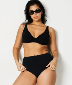 Etam Underwired Triangle Bikini Top BLACK Cheap